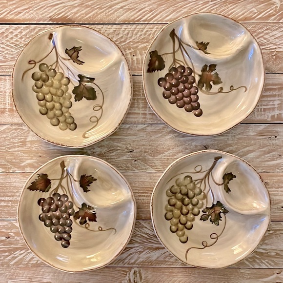 Z Gallerie Dining Set Of 4 Vineyard By Z Gallerie Divided Plates